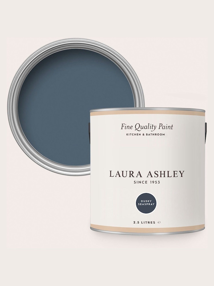 Laura Ashley Dusky Seaspray Blue 2.5 Litre Kitchen And Bathroom Paint - Image 4 of 4