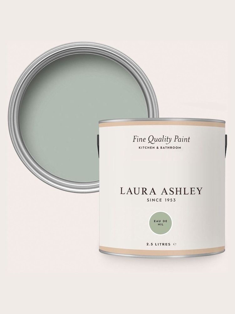 Laura Ashley Eau de Nil Green 2.5 Litre Kitchen And Bathroom Paint - Image 4 of 4