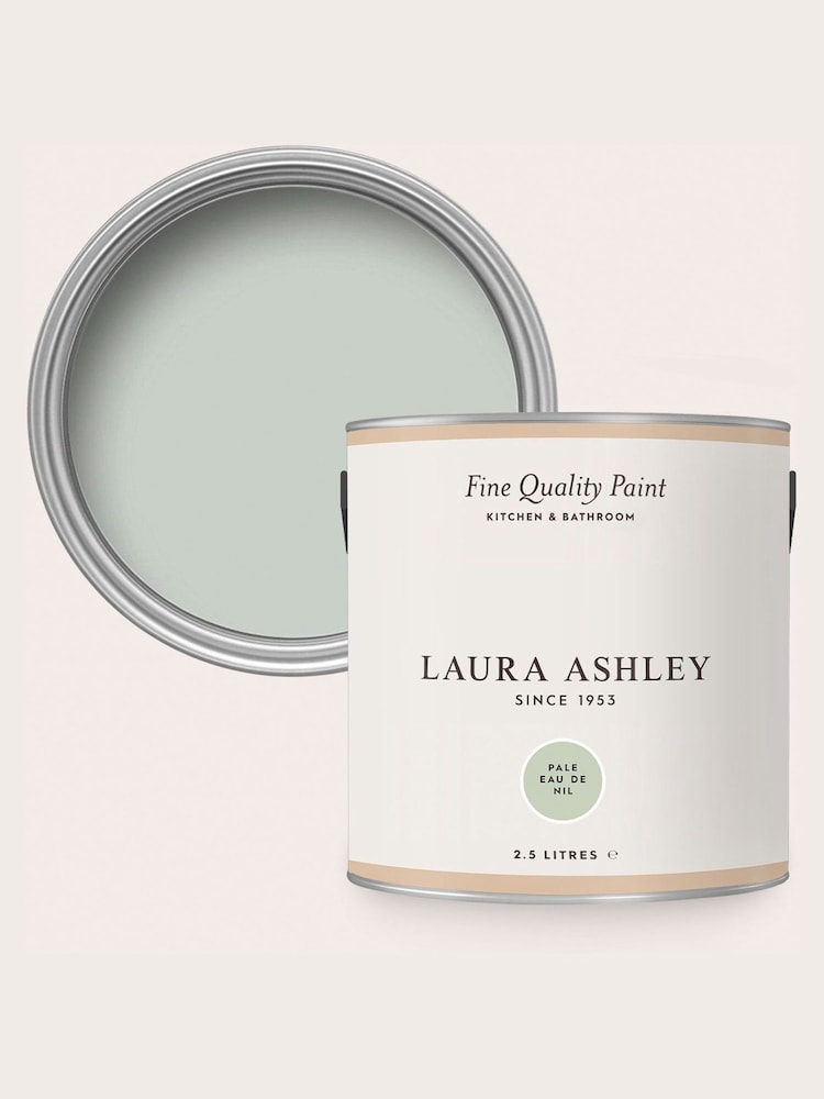 Laura Ashley Pale Eau de Nil Green 2.5 Litre Kitchen And Bathroom Paint - Image 4 of 4