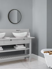 Laura Ashley Slate Grey White 2.5 Litre Kitchen And Bathroom Paint - Image 1 of 4