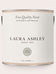 Laura Ashley Soft Silver 2.5 Litre Kitchen And Bathroom Paint - Image 3 of 4