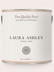 Laura Ashley Pale Steel Grey 2.5 Litre Kitchen And Bathroom Paint - Image 3 of 4