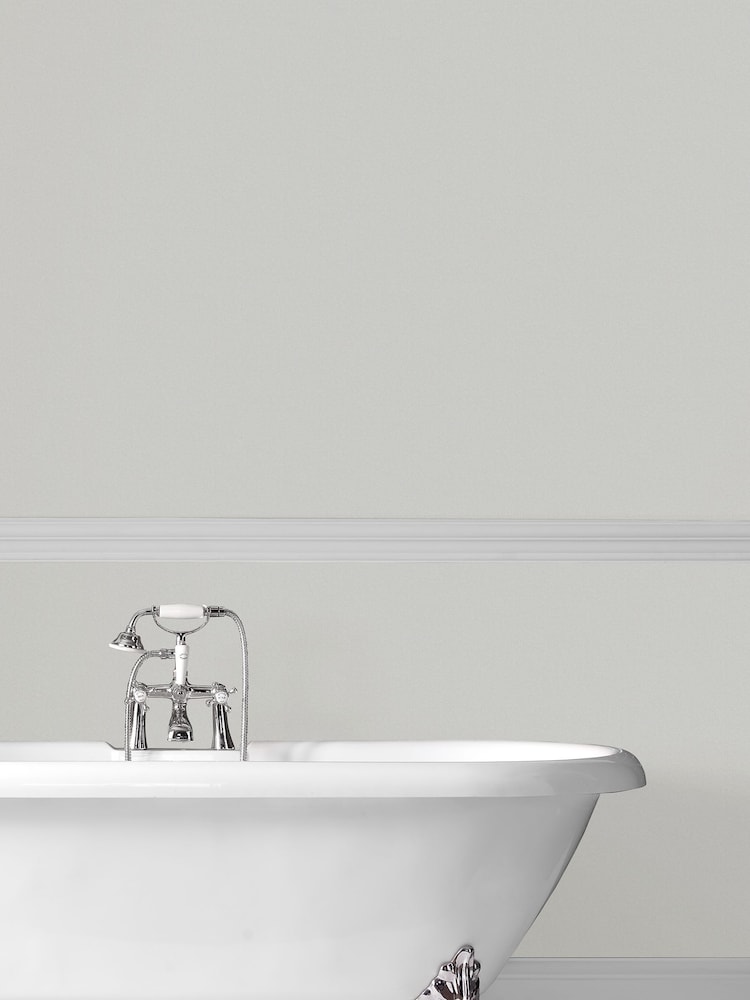 Laura Ashley Dove Grey White 2.5 Litre Kitchen And Bathroom Paint - Image 1 of 4