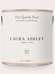 Laura Ashley Dove Grey White 2.5 Litre Kitchen And Bathroom Paint - Image 3 of 4