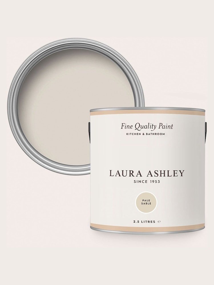 Laura Ashley Pale Natural Sable 2.5 Litre Kitchen And Bathroom Paint - Image 4 of 4