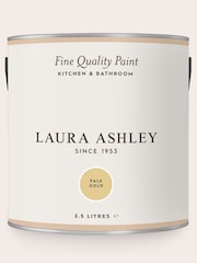 Laura Ashley Pale Gold Yellow 2.5 Litre Kitchen And Bathroom Paint - Image 3 of 4