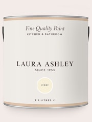 Laura Ashley Ivory White 2.5 Litre Kitchen And Bathroom Paint - Image 3 of 4