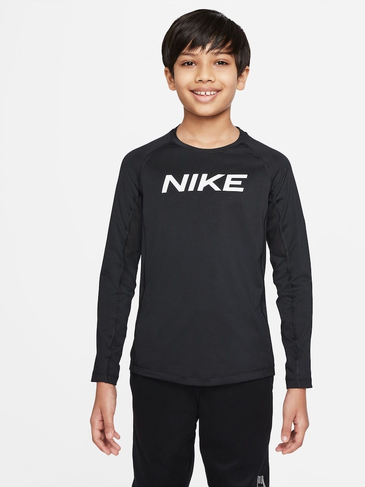 Nike Pro Black Dri-FIT Long Sleeve Base Layer Top - Image 1 of 5