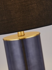Searchlight Gold/Blue Chiara Glass Table Lamp - Image 4 of 4