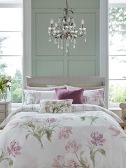 Laura Ashley Grape Purple Gosford Anniverary Feather Filled 100% Cotton Cushion - Image 1 of 4