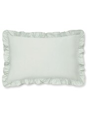 Laura Ashley Pale Duck Egg Blue Ruffle luxurious 400 thread count 100% cotton sateen Duvet Cover and Pillowcase Set - Image 3 of 3