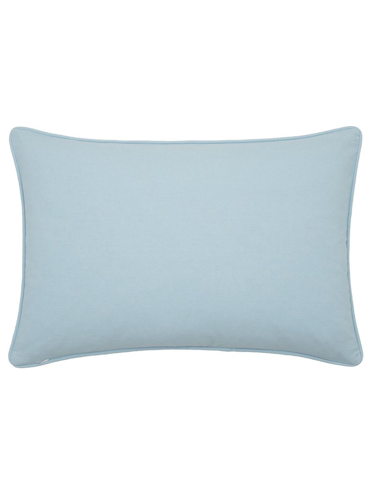 Laura Ashley Midnight Blue Summer Palace Feather Filled 100% Cotton Cushion - Image 3 of 3