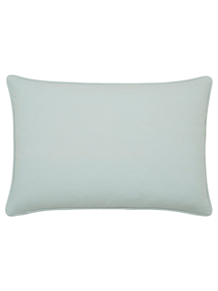 Laura Ashley Eau de Nil Green Summer Palace Feather Filled 100% Cotton Cushion - Image 3 of 3