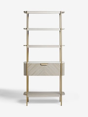 Light Grey Valencia Marble Mango Wood Tall Shelf - Image 2 of 7