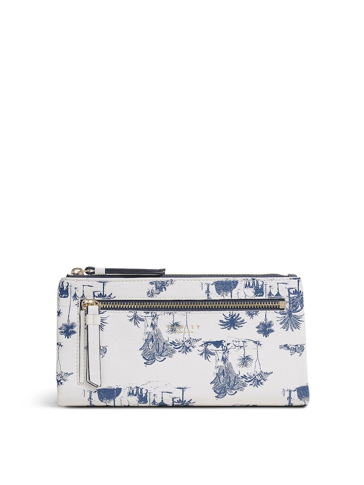 Radley London White Pockets Toile Large Bifold Matinee Purse - Image 2 of 3