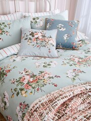 Laura Ashley Sage Rosemore Duvet Cover and Pillowcase Set - Image 3 of 5