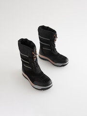 Black Water Resistant Thinsulate™ Warm Lined Snow Boots - Image 2 of 6