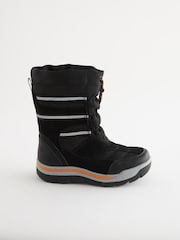 Black Water Resistant Thinsulate™ Warm Lined Snow Boots - Image 3 of 6