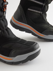 Black Water Resistant Thinsulate™ Warm Lined Snow Boots - Image 4 of 6