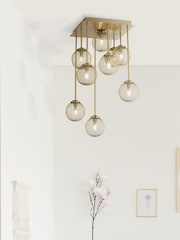 Searchlight Brass Mateo Ceiling Light - Image 1 of 4