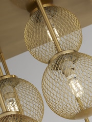 Searchlight Brass Mateo Ceiling Light - Image 2 of 4