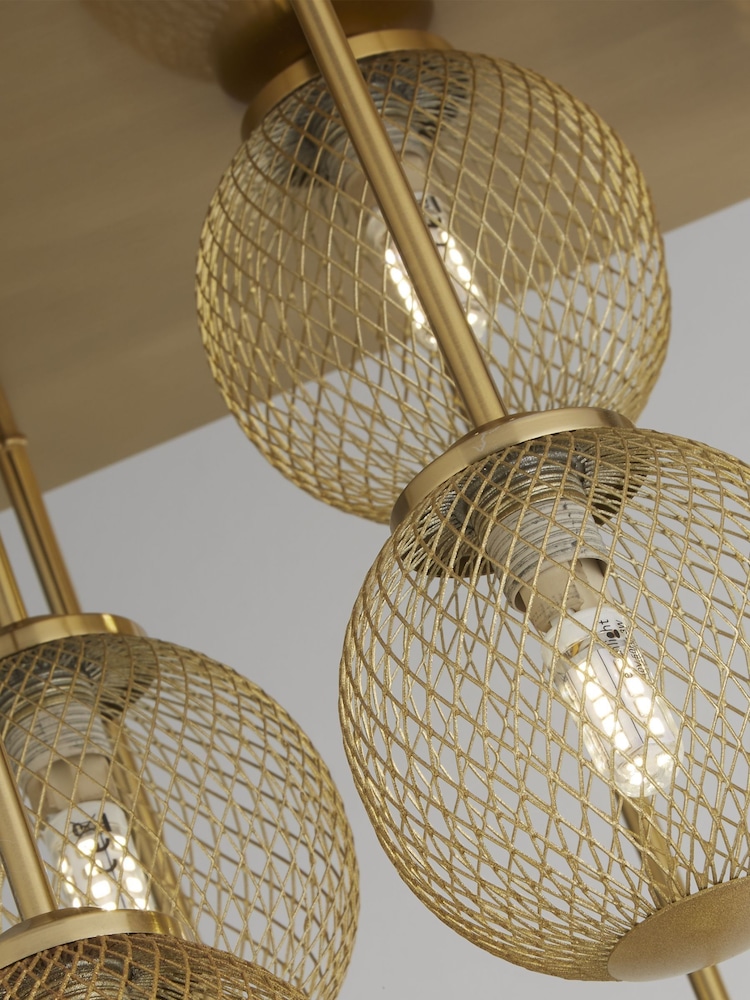 Searchlight Brass Mateo Ceiling Light - Image 2 of 4