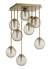 Searchlight Brass Mateo Ceiling Light - Image 4 of 4