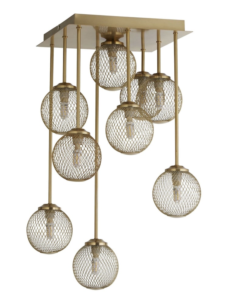 Searchlight Brass Mateo Ceiling Light - Image 4 of 4