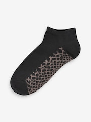 Zwart met dierenprint - Footbed Trainers Socks 5 Pack - Image 3 of 6