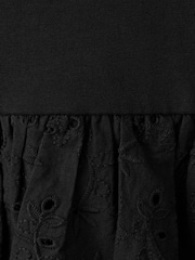 Mango Black Broderie Strapless Maxi Dress - Image 5 of 6