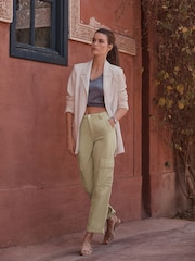 Weiß - Blazer mit Nadelstreifen - Bild 2 von 5