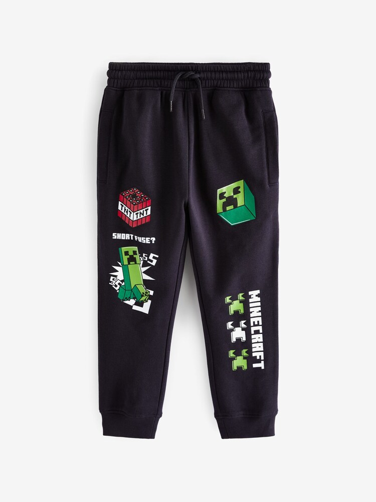 Black Minecraft Creeper License Joggers (3-16yrs) - Image 1 of 3
