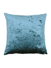 Riva Paoletti Teal Blue 55 x 55cm Verona Crushed Velvet Cushion - Image 1 of 2