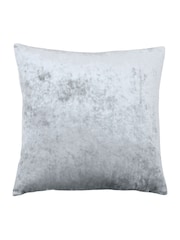 Riva Paoletti Silver Grey 55 x 55cm Verona Crushed Velvet Cushion - Image 1 of 2
