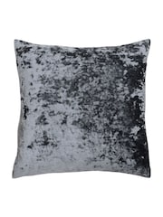 Riva Paoletti Pewter Grey 55 x 55cm Verona Crushed Velvet Cushion - Image 1 of 2