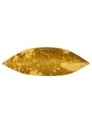 Riva Paoletti Ochre Yellow 55 x 55cm Verona Crushed Velvet Cushion - Image 2 of 3