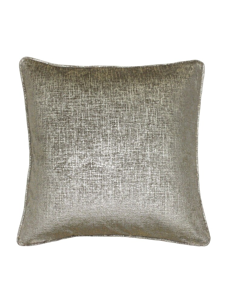 Riva Paoletti Taupe Brown/Gold Venus Metallic Polyester Filled Cushion - Image 1 of 2
