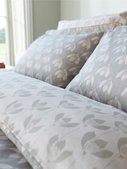 Scion Grey Cotton Snow Drop 100% Cotton Duvet Cover - Image 2 of 2