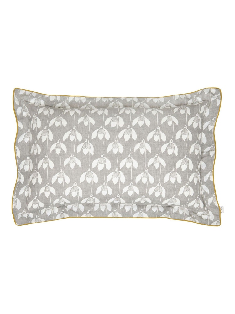 Scion Grey Snow Drop 100% Cotton Oxford Pillowcase - Image 4 of 4