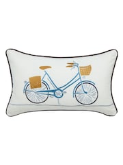 Scion Grey 100% Cotton Embroidered Snow Drop Cushion - Image 3 of 4