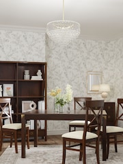 Laura Ashley Dark Chestnut Balmoral 4-6 Seater Fixed Dining Table - Image 1 of 4