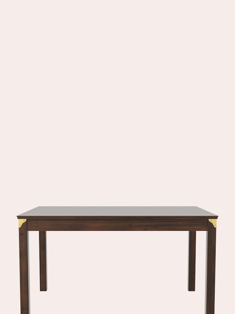 Laura Ashley Dark Chestnut Balmoral 4-6 Seater Fixed Dining Table - Image 2 of 4