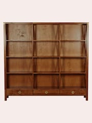 Laura Ashley Dark Chestnut Balmoral Three Drawer Triple Bookcase - Image 2 of 3