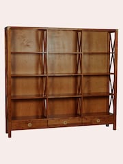 Laura Ashley Dark Chestnut Balmoral Three Drawer Triple Bookcase - Image 3 of 3