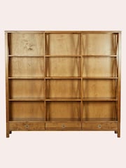 Laura Ashley Honey Gold Balmoral Three Drawer Triple Bookcase - Image 2 of 4