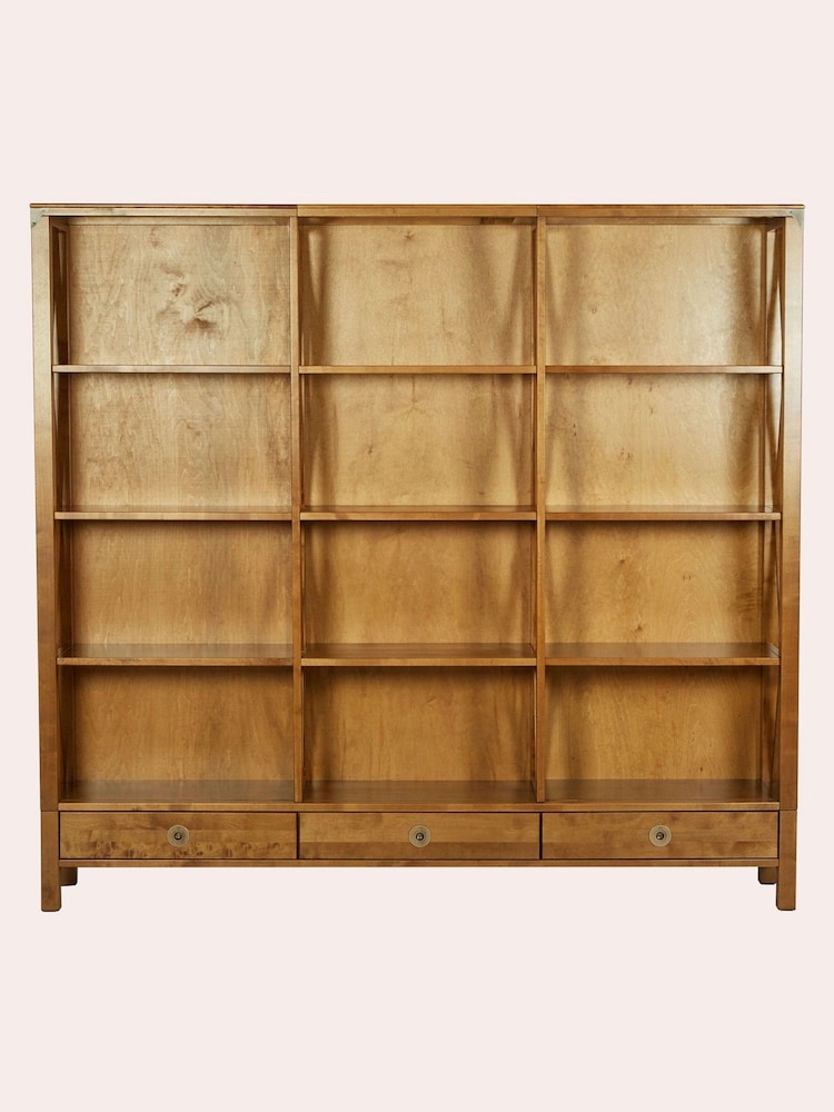 Laura Ashley Honey Gold Balmoral Three Drawer Triple Bookcase - Image 2 of 4