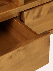 Laura Ashley Honey Gold Balmoral Three Drawer Triple Bookcase - Image 4 of 4