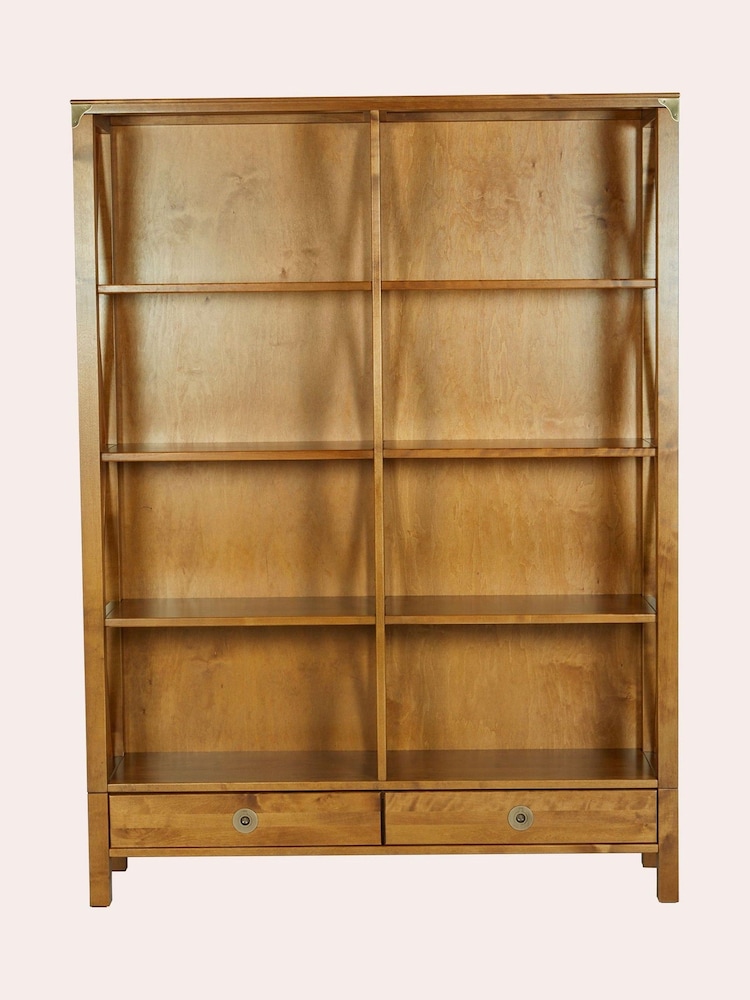 Laura Ashley Honey Gold Balmoral Two Drawer Double Bookcase - Image 2 of 4