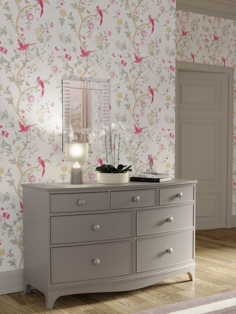 Laura Ashley Pale French Grey Broughton 3+4 Drawer Chest - Image 2 of 8