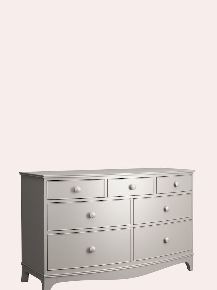 Laura Ashley Pale French Grey Broughton 3+4 Drawer Chest - Image 8 of 8